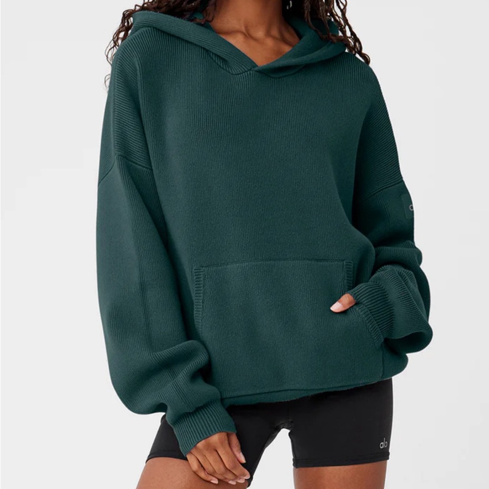 ALO YOGA Scholar Hooded Sweater Size M